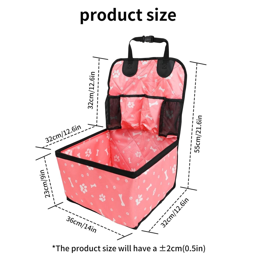 TravelGuard Portable Dog Car Seat Cover With Storage Pockets 4