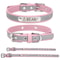 Personalized PU Leather Dog Collar With Engraved Name Tag 1