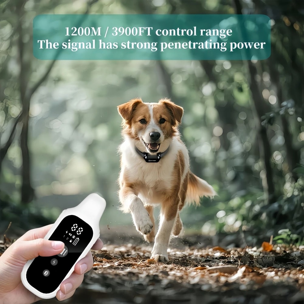 SmartControl Waterproof Dog Training Collar With Remote And LCD Display 4