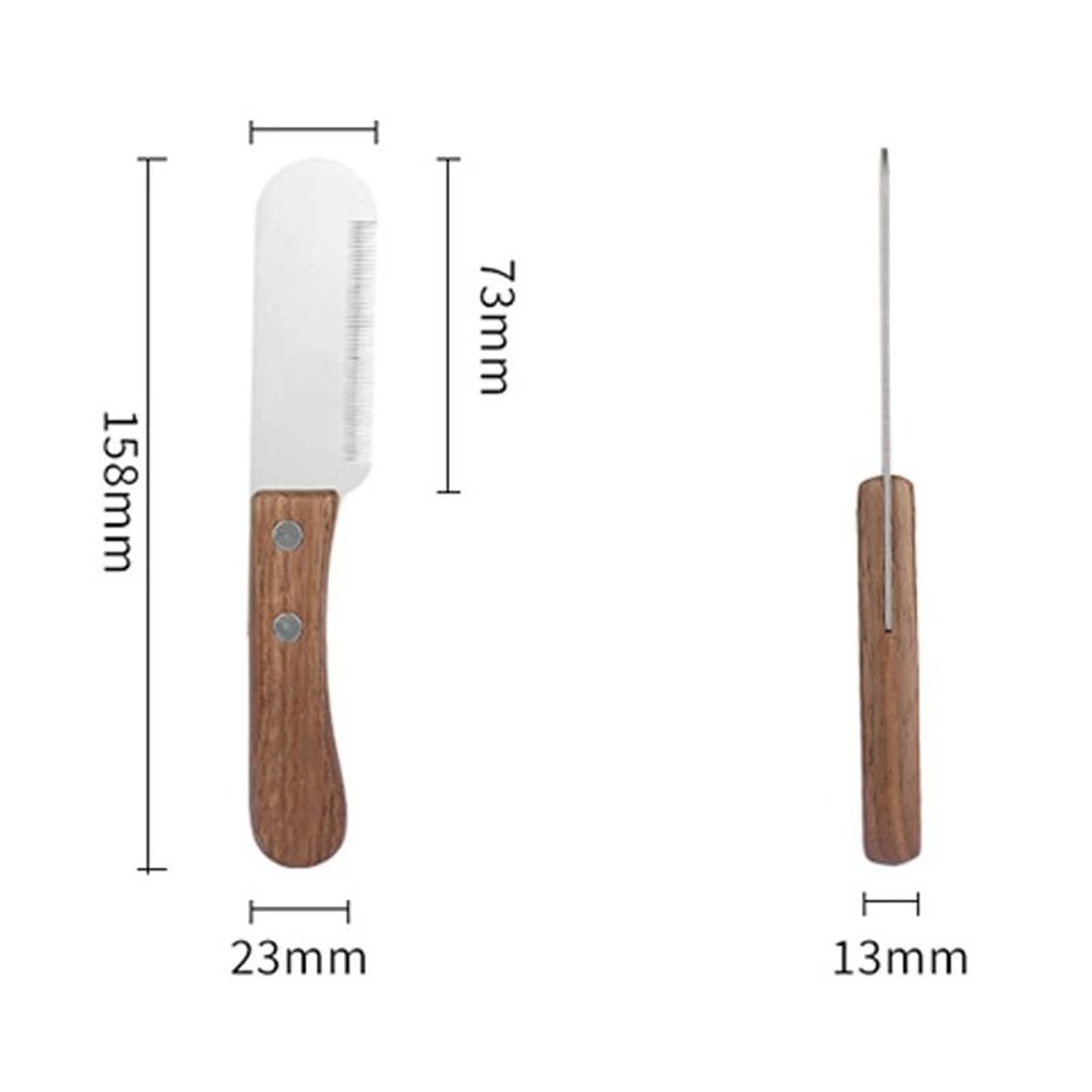 ProTrim Stainless Steel Pet Stripping Knife Grooming Comb 1