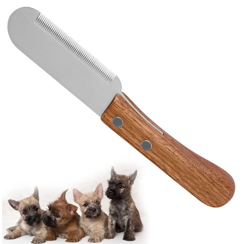 ProTrim Stainless Steel Pet Stripping Knife Grooming Comb 6