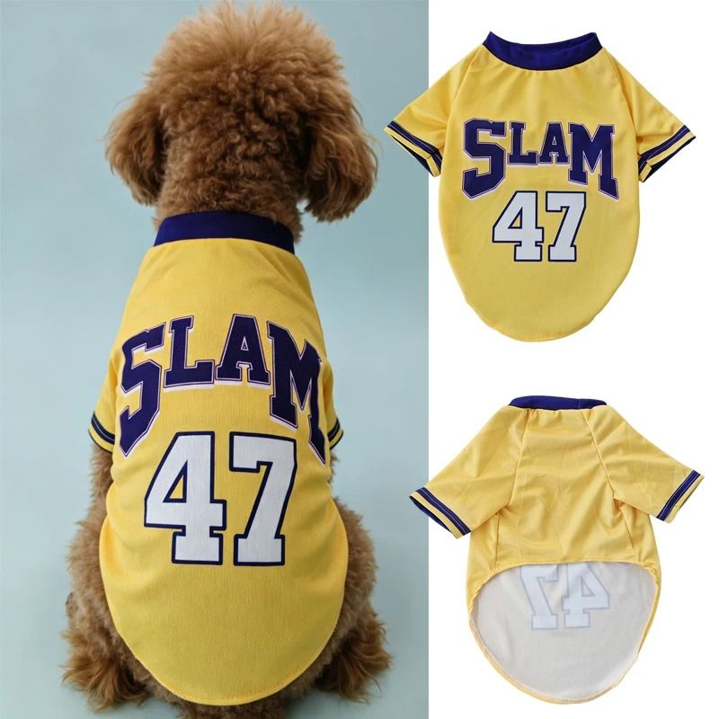 Slam 47 Breathable Dog Basketball Jersey Shirt 3