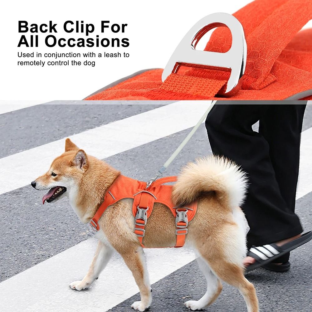 Escape Proof Reflective Nylon Dog Harness With Handle 7