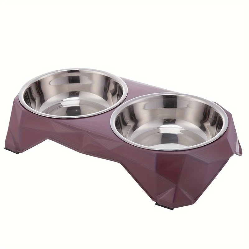 DuoServe Stainless Steel Pet Double Bowl For Dogs And Cats 4