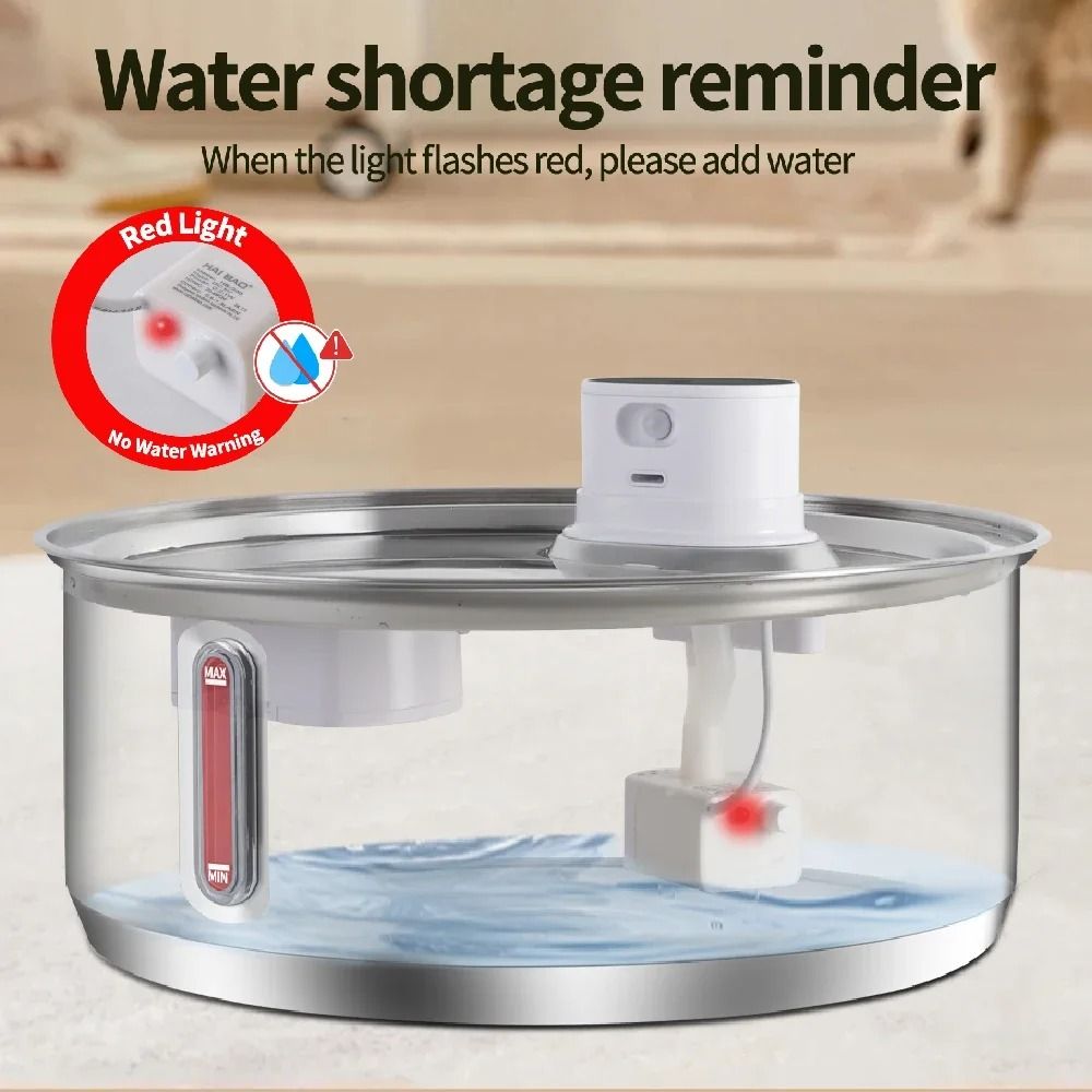 Petavista Smart Dog Water Fountain Wireless Stainless Steel Pet Water Dispenser 9