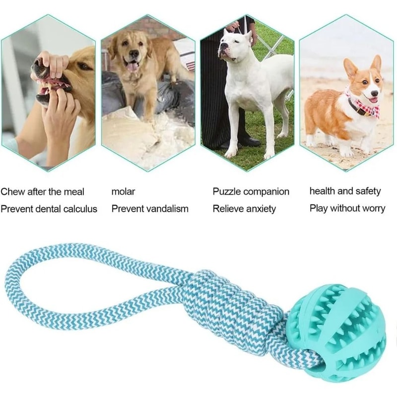 ChewPlay Rubber Dog Chew Toy Ball For Teeth Cleaning And Training 17
