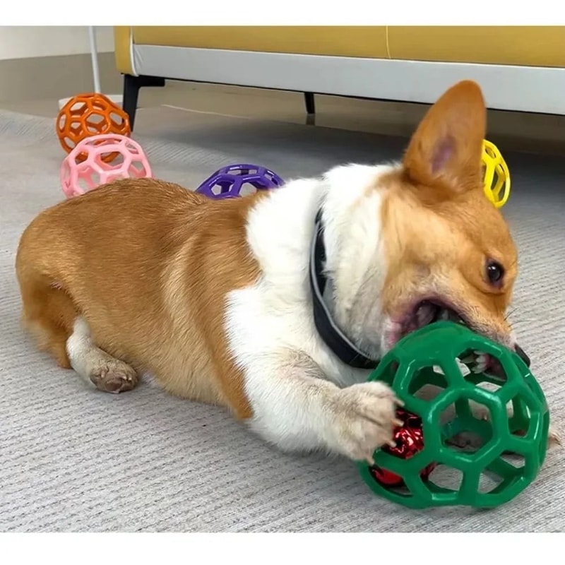 ChewPlay Rubber Dog Chew Toy Ball For Teeth Cleaning And Training 19