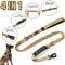 TrailGuard Reflective Tactical Dog Leash With Shock Absorbing Bungee And Car Seatbelt Clip 11