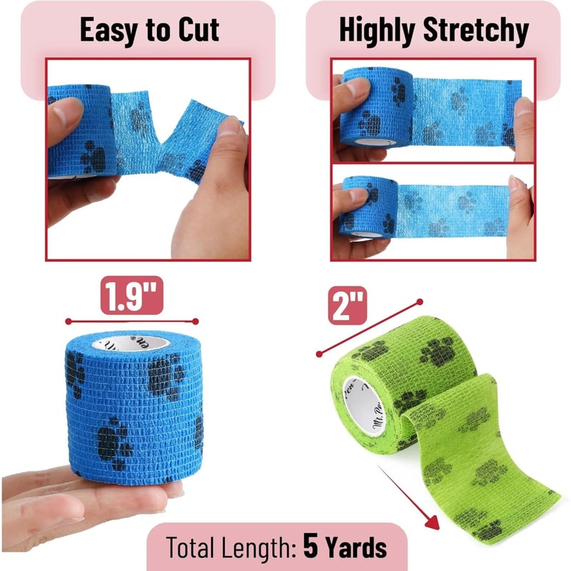 PetCare Flex Self Adhesive Pet Bandage Wrap For Dogs And Cats 19