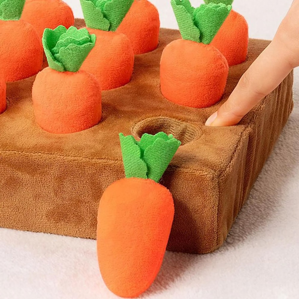 SniffFun Carrot Dog Snuffle Mat Interactive Puzzle Feeding Toy 0