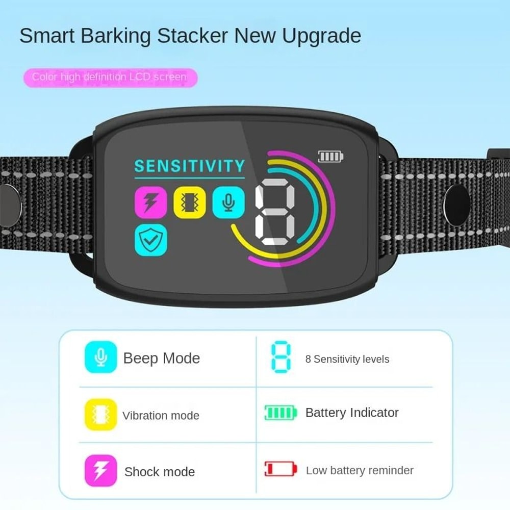 QuietGuard Smart Anti Bark Dog Collar Waterproof Automatic Training Collar 5
