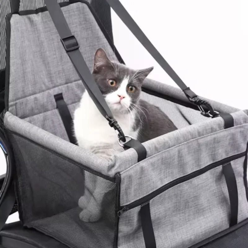 Foldable Dog Car Seat Cover Travel Hammock With Safety Harness For Cats And Dogs 13