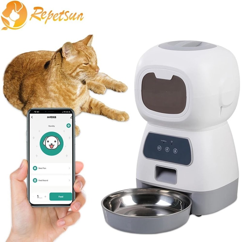 Smart Automatic Pet Feeder WiFi Timed Food Dispenser For Cats And Dogs 8