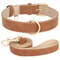 Soft Padded Dog Collar Leash Set Adjustable PU Leather Lead For Small And Medium Dogs 15