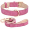 Soft Padded Dog Collar Leash Set Adjustable PU Leather Lead For Small And Medium Dogs 12