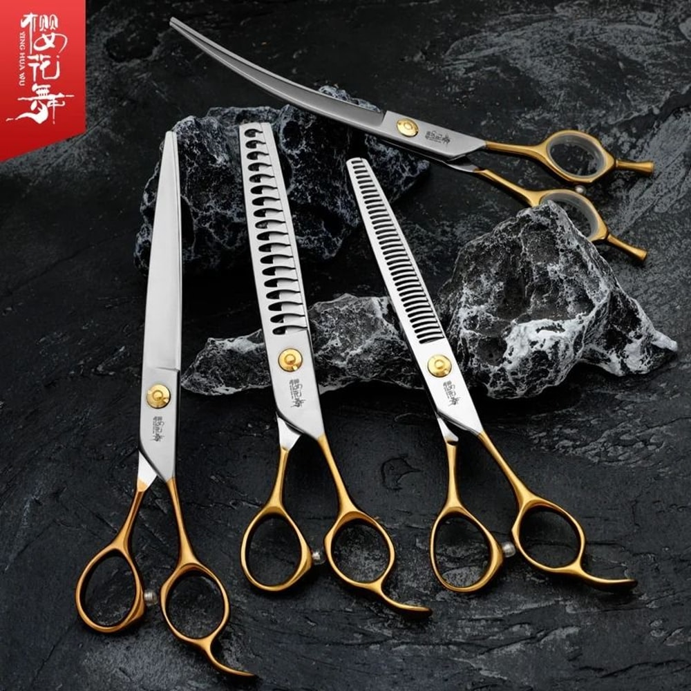 Professional Dog Grooming Scissors Set Japan 440C Pet Shears For Precision Cutting 13