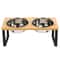 Elevated Cat Bowl Stand With 15 Degree Tilted Stainless Steel Feeding Bowls 4