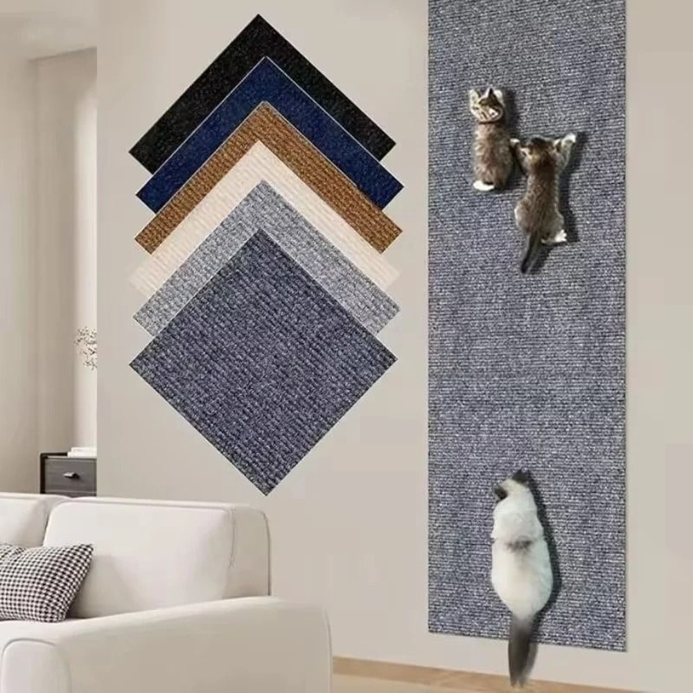 Self Adhesive Cat Scratch Mat Trimmable Sofa Protector Scratching Pad For Furniture 10