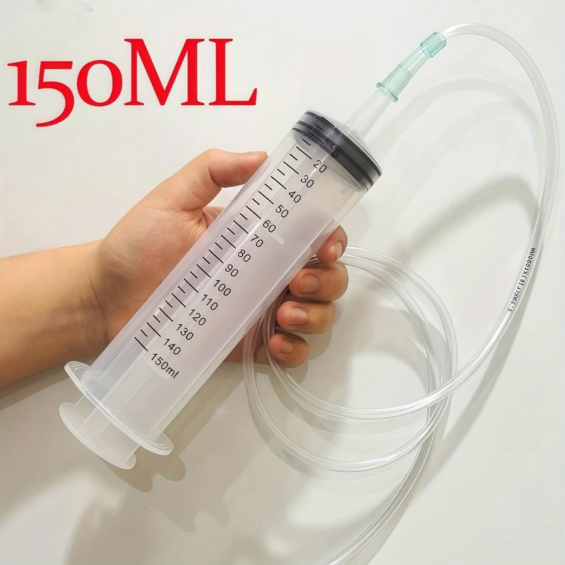 Portable Fluid Transfer Syringe Kit Car Water Suction And Injection Tool Set 2