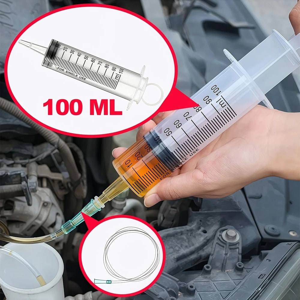 Portable Fluid Transfer Syringe Kit Car Water Suction And Injection Tool Set 9