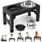 Adjustable Elevated Dog Feeder With Double Stainless Steel Food And Water Bowls 8