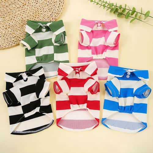 Summer Dog Polo Shirt Casual Pet T Shirt for Small and Large Dogs
