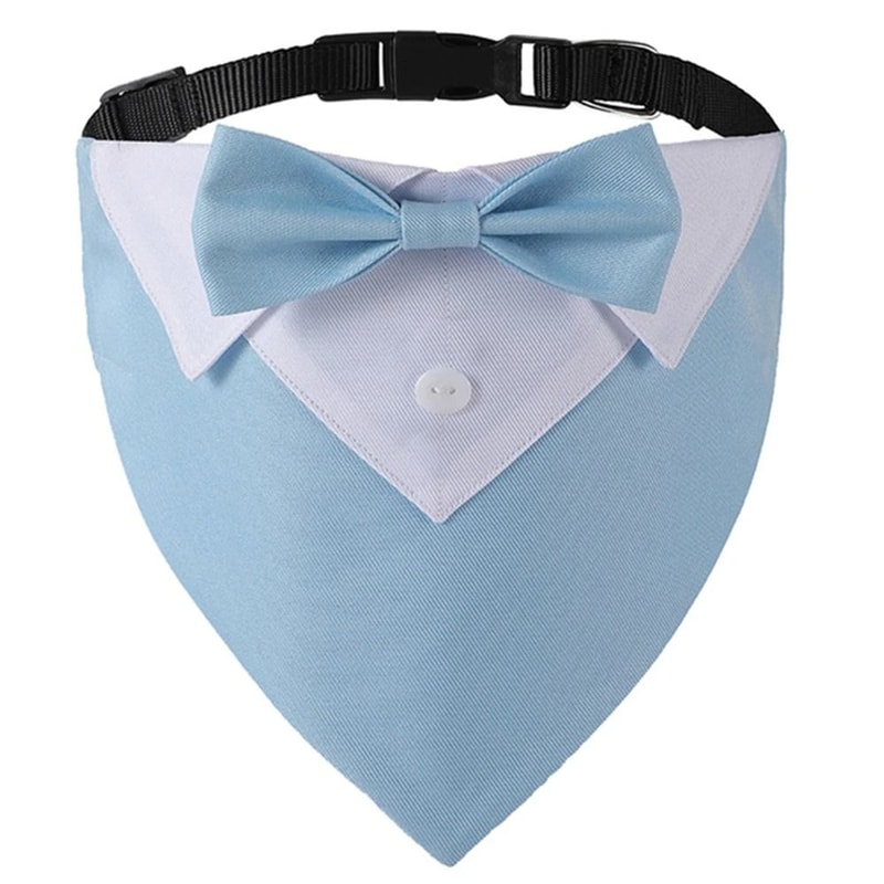 Formal Dog Bow Tie Collar Adjustable Tuxedo Bandana For Weddings And Parties 5