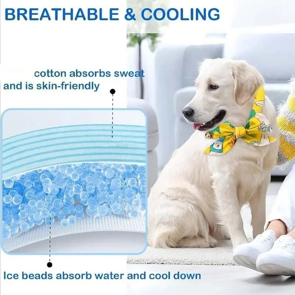 Summer Pet Cooling Scarf Breathable Ice Collar For Cats And Dogs 13