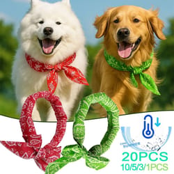 summer pet cooling scarf breathable ice collar for cats and dogs