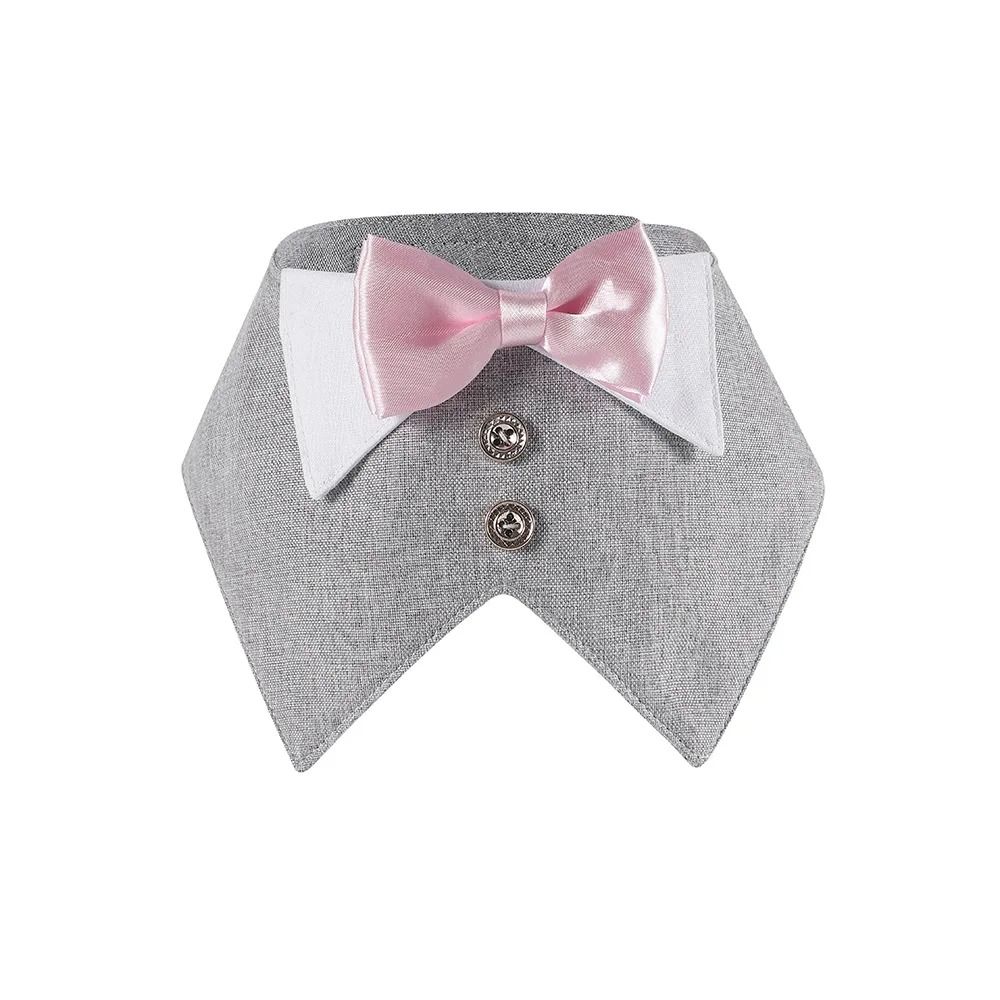 Formal Dog Tuxedo Bandana Collar Adjustable Bow Tie Costume For Weddings And Parties 4