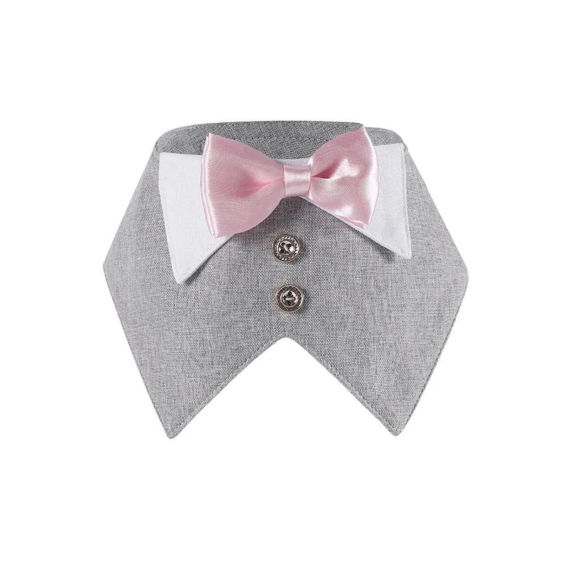 Formal Dog Tuxedo Bandana Collar Adjustable Bow Tie Costume For Weddings And Parties 4