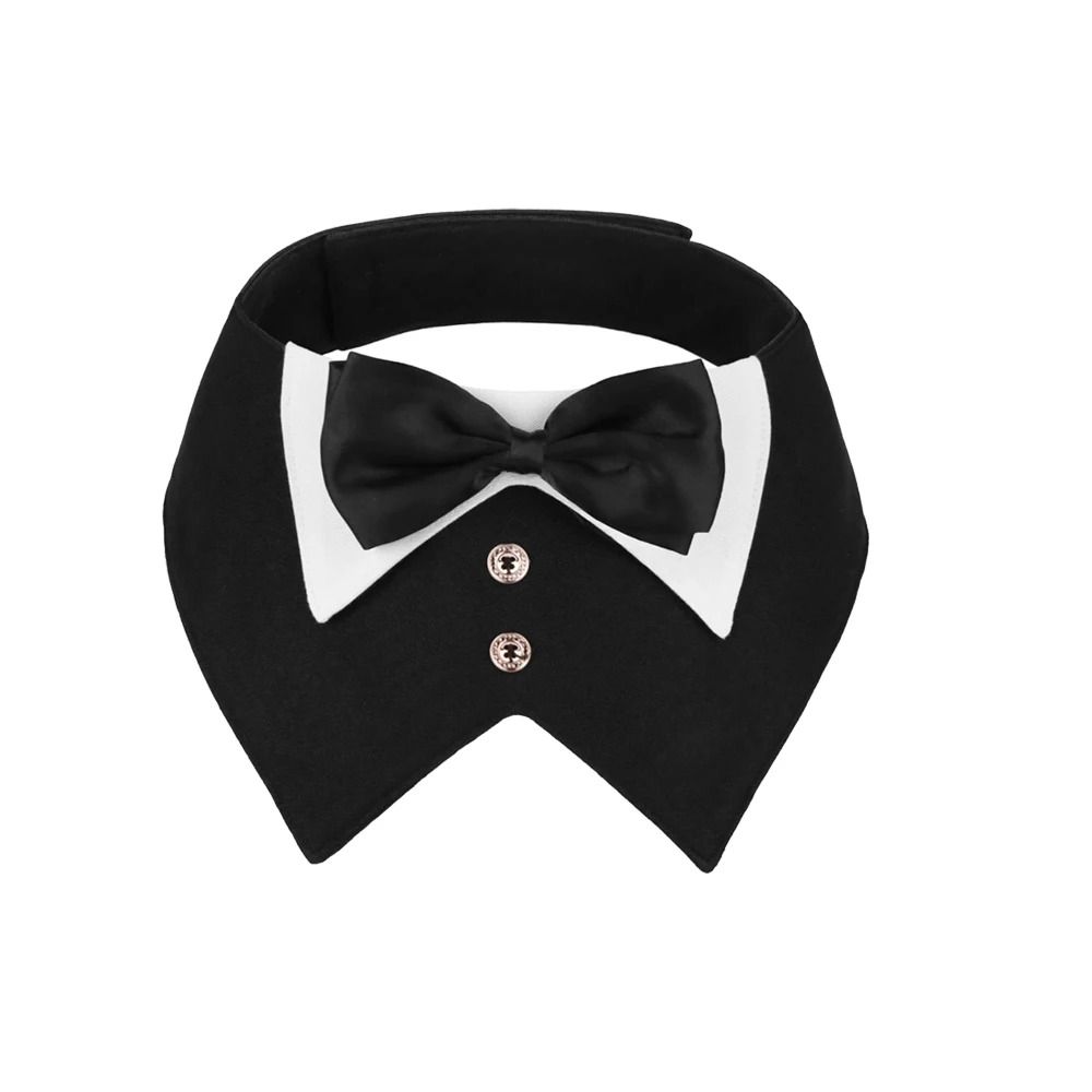 Formal Dog Tuxedo Bandana Collar Adjustable Bow Tie Costume For Weddings And Parties 1