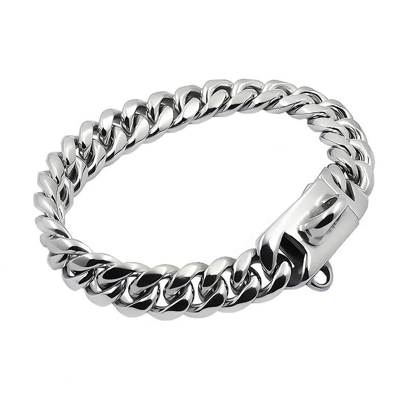 Luxury Metal Dog Collar Stainless Steel Cuban Link Chain Collar For Small Medium And Large Dogs 5
