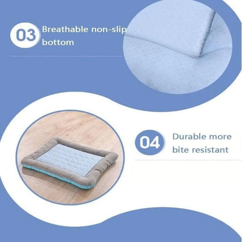 Breathable Pet Cooling Mat Soft Ice Silk Summer Bed For Dogs And Cats 5