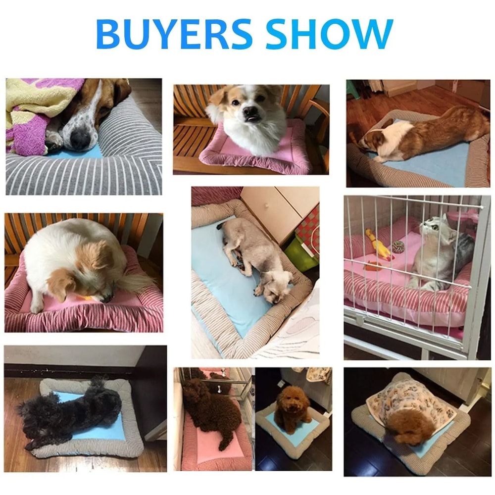 Breathable Pet Cooling Mat Soft Ice Silk Summer Bed For Dogs And Cats 6