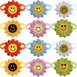 colorful dog bow tie set adjustable flower collar neckties for dogs and cats