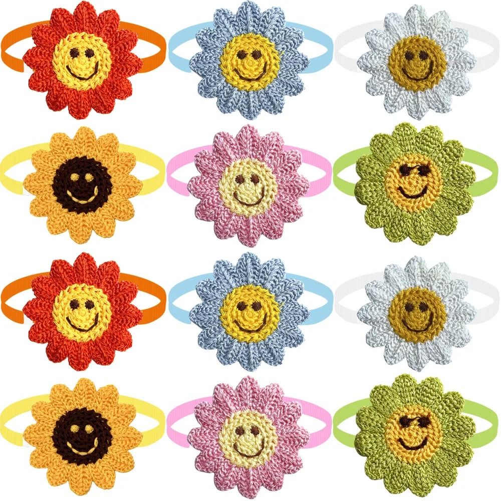 Colorful Dog Bow Tie Set Adjustable Flower Collar Neckties For Dogs And Cats 6