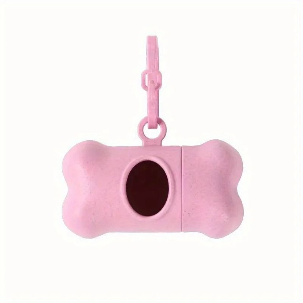 Portable Bone Shaped Pet Waste Bag Dispenser With Clip For Dog Walking 1