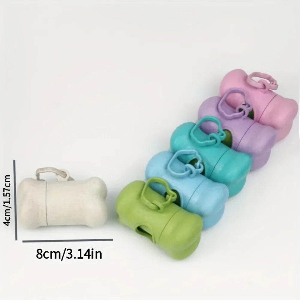 Portable Bone Shaped Pet Waste Bag Dispenser With Clip For Dog Walking 6