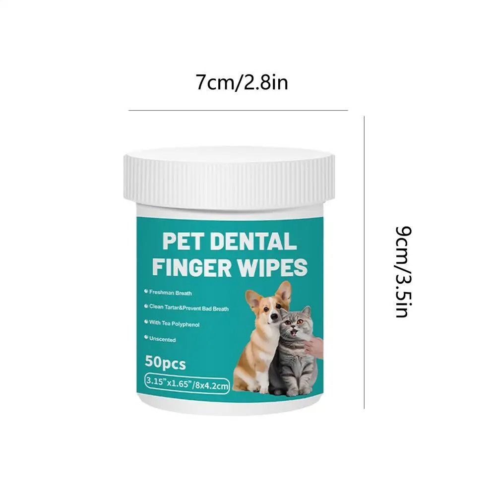 Pet Teeth Cleaning Finger Wipes Disposable Dental Cleaning Pads For Dogs And Cats 0