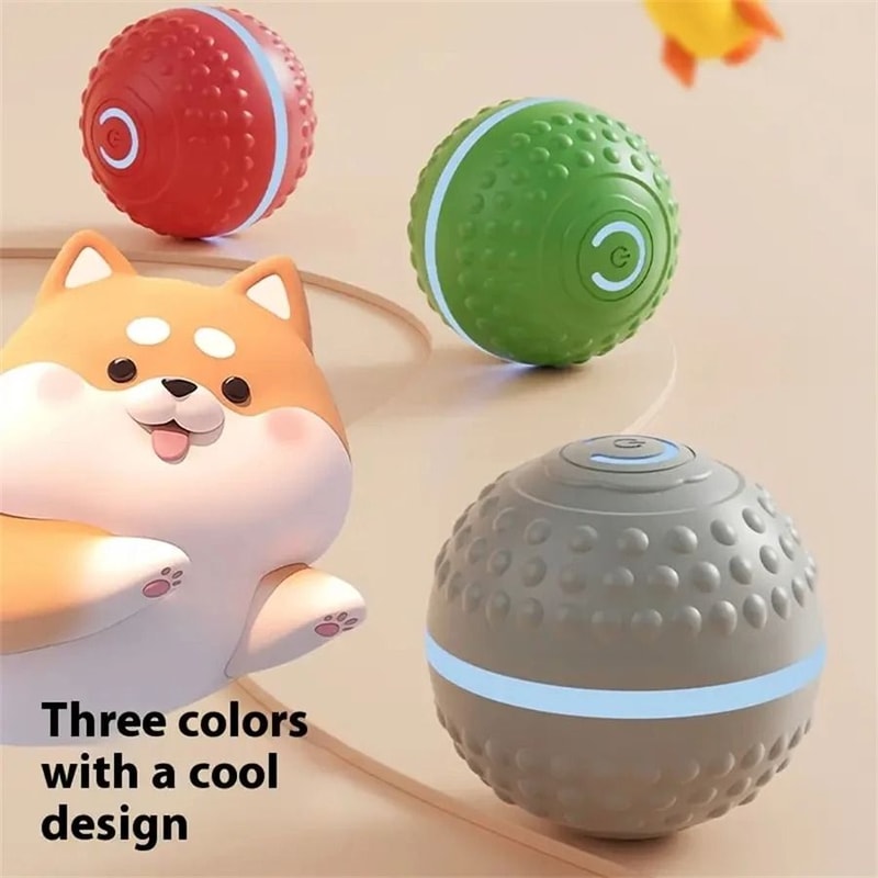 Smart Interactive Dog Toy Ball USB Rechargeable Automatic Rolling And Bouncing Chew Toy 21
