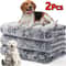 Soft Fluffy Paw Print Dog Blanket Set Warm Pet Mat For Dogs And Cats 0