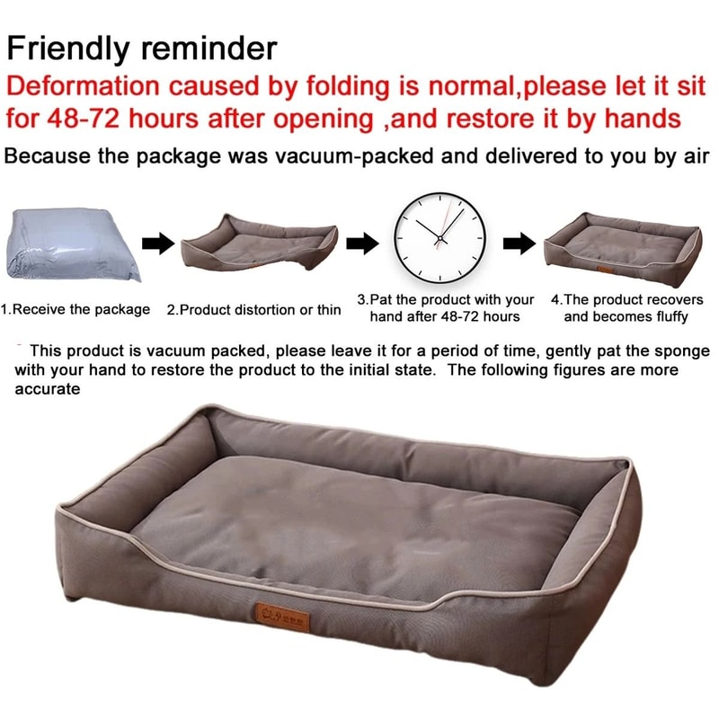 Four Season Waterproof Dog Bed Soft Thickened Pet Sofa Mattress For Large Dogs And Cats 8