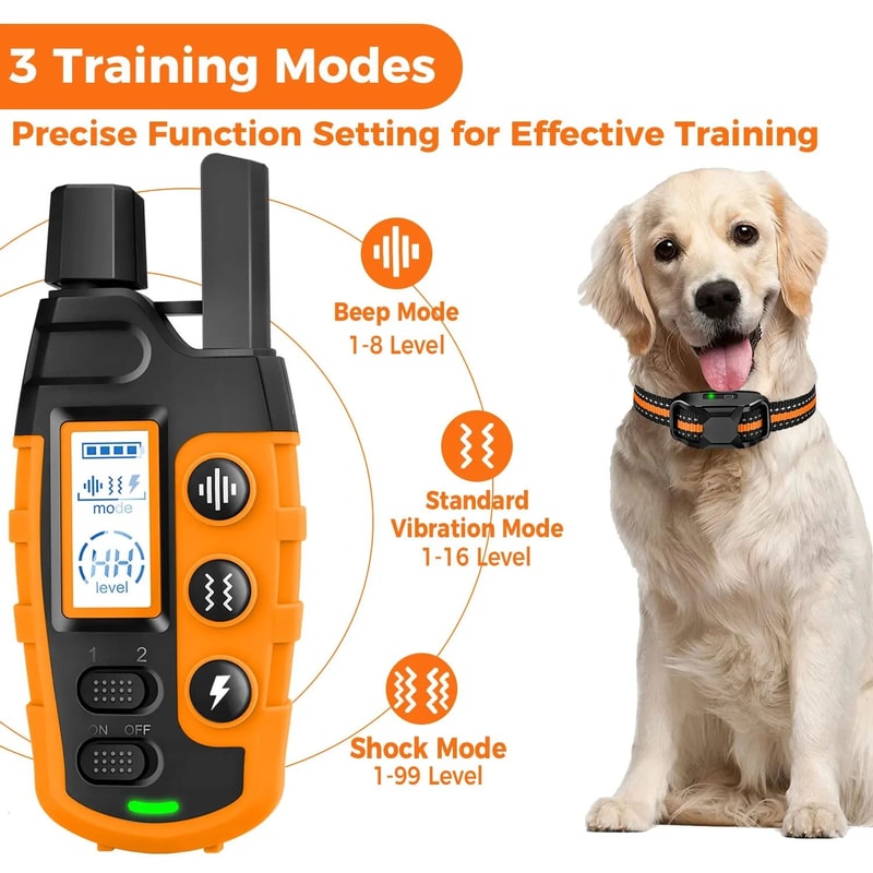 Waterproof Remote Dog Training Collar With Vibration And Adjustable Training Modes 13