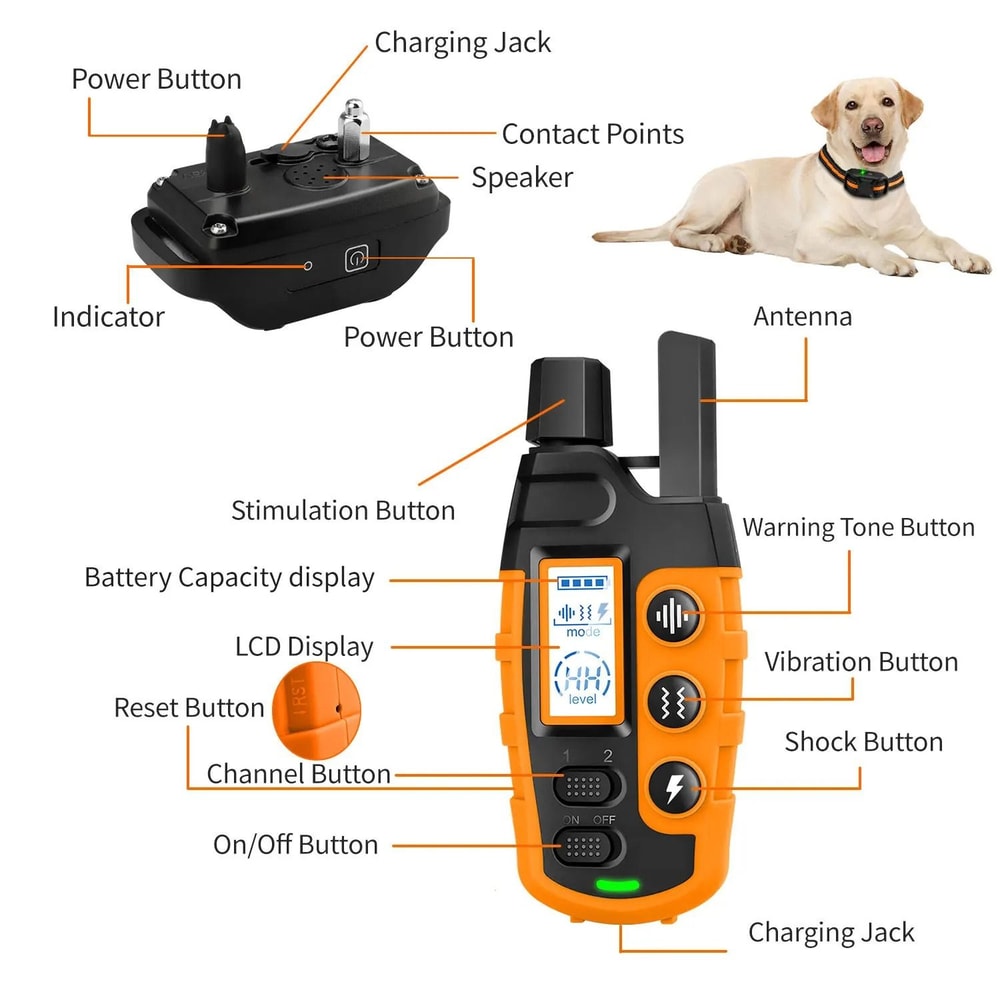 Waterproof Remote Dog Training Collar With Vibration And Adjustable Training Modes 9