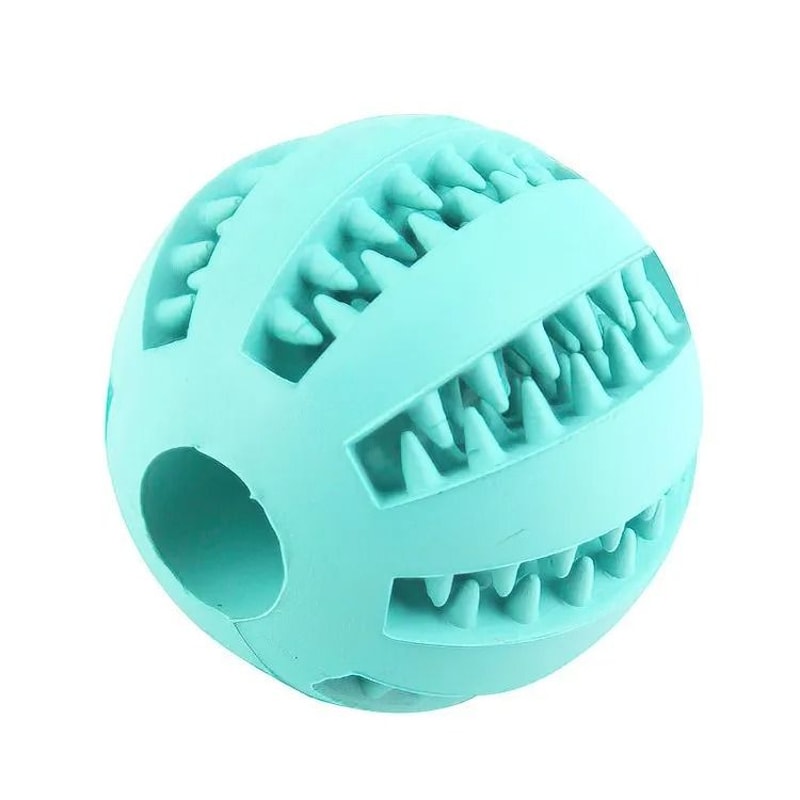 Interactive Treat Dispensing Dog Toy Ball Bite Resistant Chew And Teeth Cleaning Toy 2
