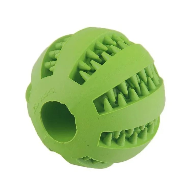 Interactive Treat Dispensing Dog Toy Ball Bite Resistant Chew And Teeth Cleaning Toy 3