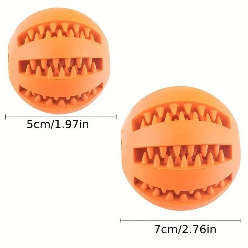 Interactive Treat Dispensing Dog Toy Ball Bite Resistant Chew And Teeth Cleaning Toy 6