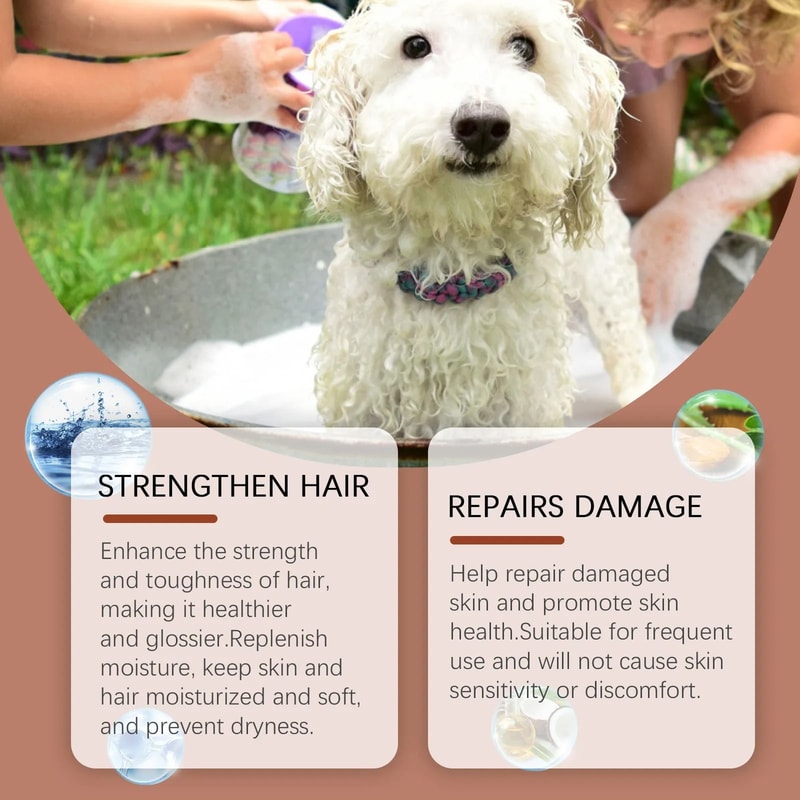 Moisturizing Dog Shampoo And Conditioner For Sensitive Skin Anti Itch Pet Cleaning Foam 4