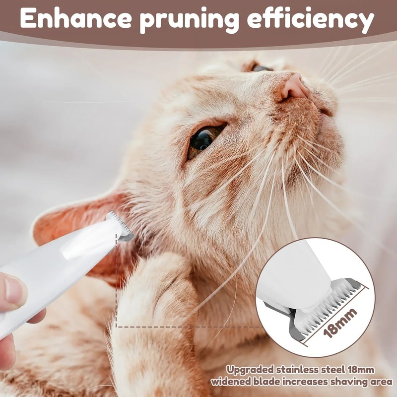 Waterproof Dog Paw Trimmer With LED Light And Display Professional Pet Grooming Clippers 10